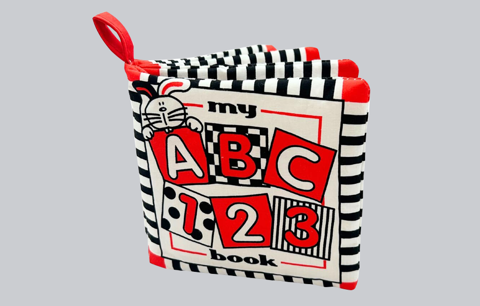 Baby’s My First ABC Cloth Book – Black, White, Red