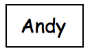 Andy index card for at home activity