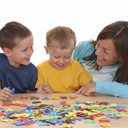 Letter identification games for kindergartners.